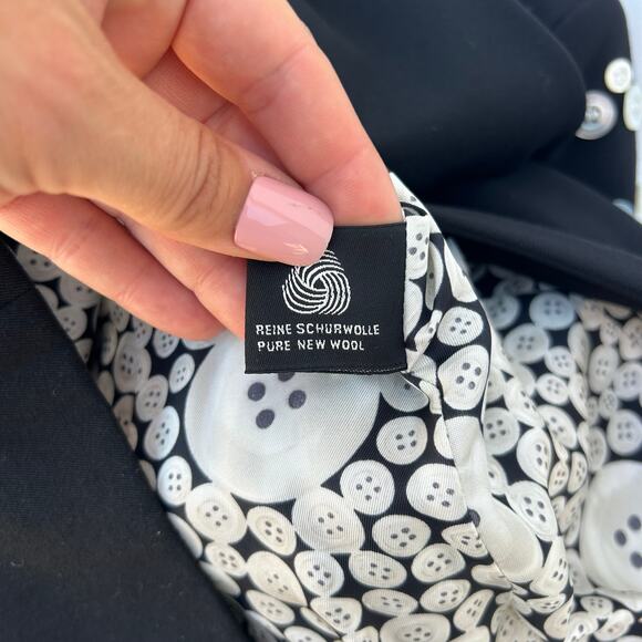 Vintage 90s Escada Margaretha Ley Black Blazer Buttons Wool Jacket 36 Couture 4 - Picture 11 of 13